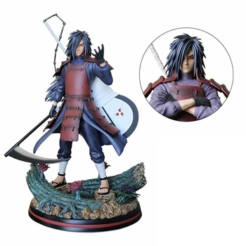 

Naruto GK Uchiha Madara Anime Action Figure Model 32cm PVC Interchangeable Head Statue Figma Collection Toy Desktop Decoration