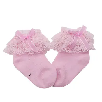 

Little Baby Girl Socks Cute Lovely Short Princess Lace Ruffles Solid Cotton Mesh Newborn Floral Infant Baby Socks for Girls