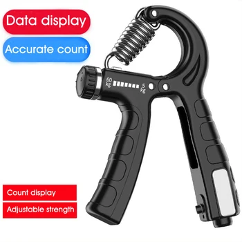 

5-60kg Portable Non Slip Fitness Grip Strengthener Automatic Counting Home Gym Carpal Expander R-shape Equipment Adjustable Hand