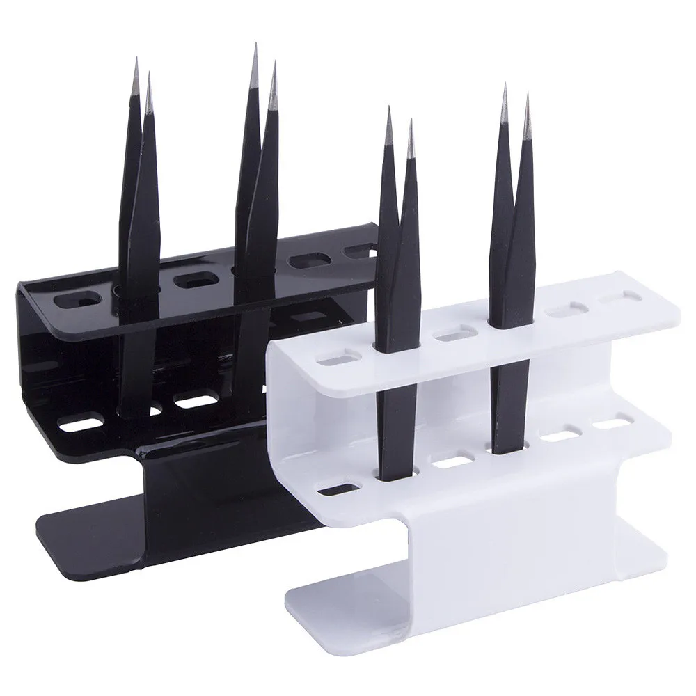 

6 Slots Eyelash Tweezers Sort Storage Stand Acrylic Display Shelf 3 Colors Optional Makeup Supplies
