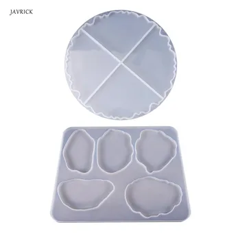 

DIY Wave Coaster Crystal Epoxy Mold Manual Mirror UV Resin Rectangle Table Decoration Silicone Mould Crafts Making