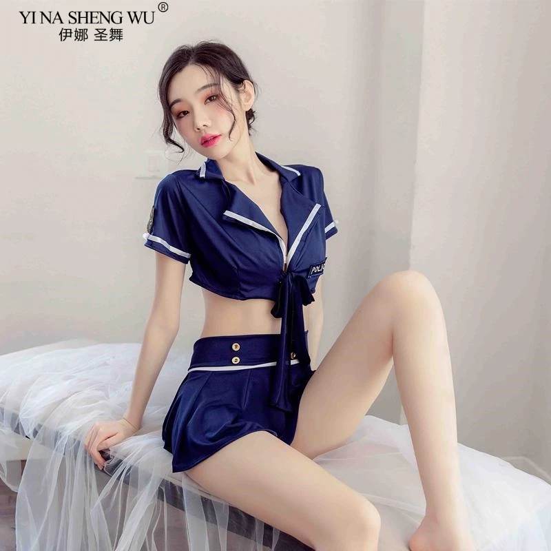 YI NA SHENG WU Cosplay Women Sexy Lingerie Sailor Ds Stage Costumes Low Waist Student Stewardess Uniforms Outfit -Zentai shop online Hd6f1235a77a04ed0aa139b59d289a3c1T.jpg