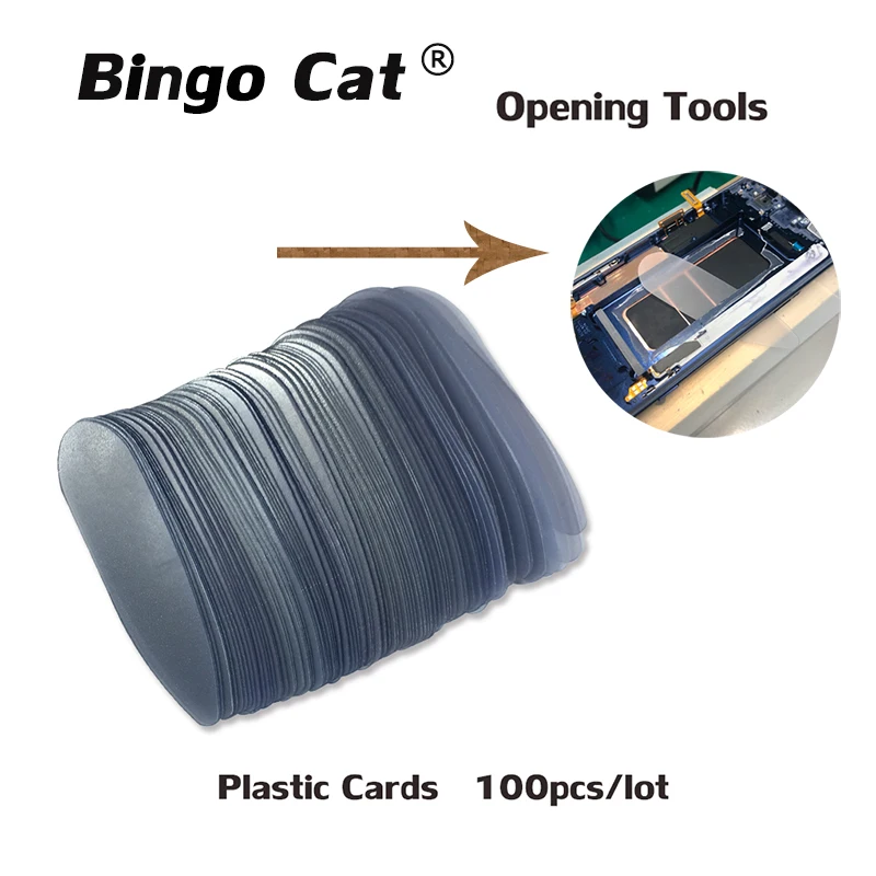 

100pcs Plastic Separating Card For Mobile Phone Glass / Frame Separating Screen Opening Repair Tools For iPhone For Samsung
