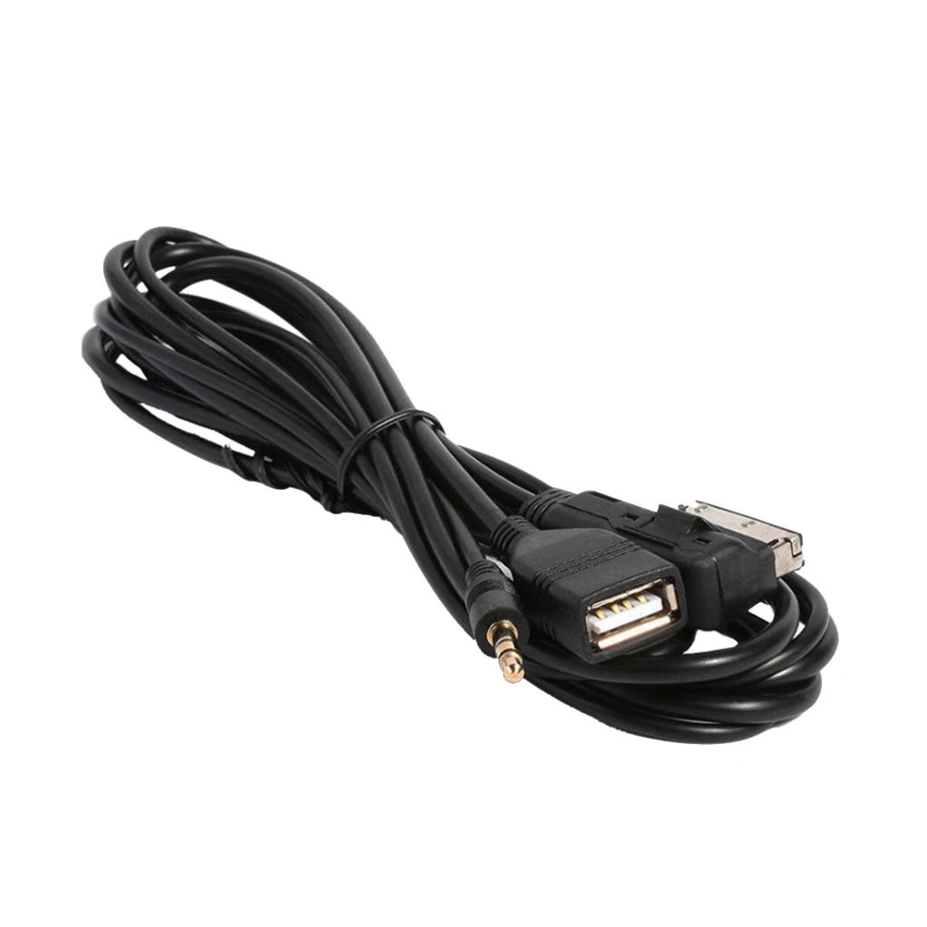 Car Media AMI MDI To Stereo 3.5mm Audio USB Female AUX Cable For Audi VW