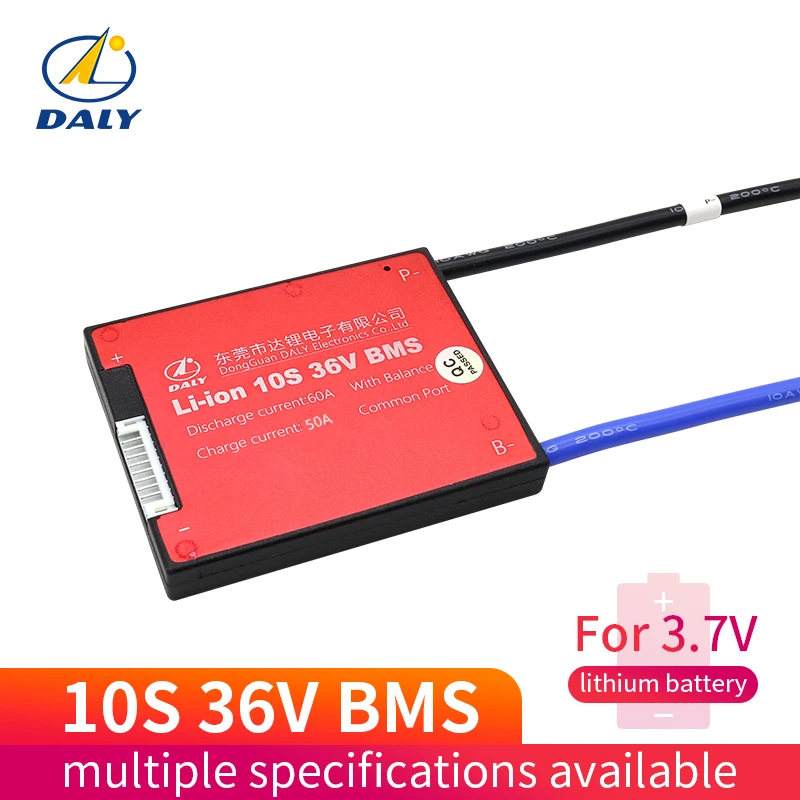 Paquete de baterías Daly bms 10S 36V 15A 20A 30A 40A 60A BMS usado para batería de 36v 10ah 35ah 60A continua con función de equilibrio|Accesorios para baterías| - AliExpress