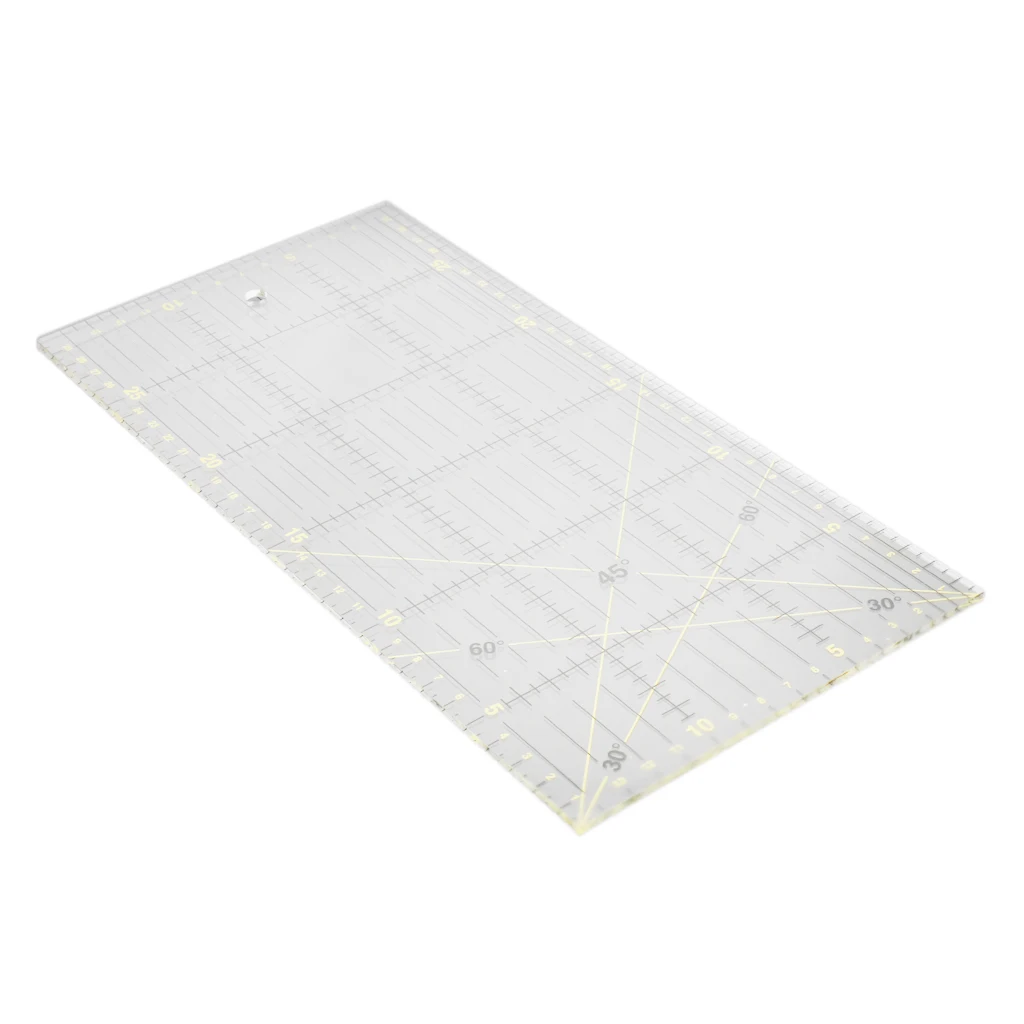 Quilting Ruler  Acrylic Quilters Inch Rules 30 x 15cm for Crafts, Fabric, Patch Working