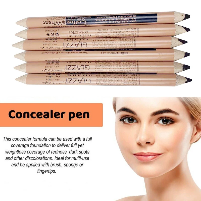 Limited Offer for  1Pcs Concealer&eyebrow Pencil 2 in 1 Makeup Two-head use Professional Concealers Face Powder maquia