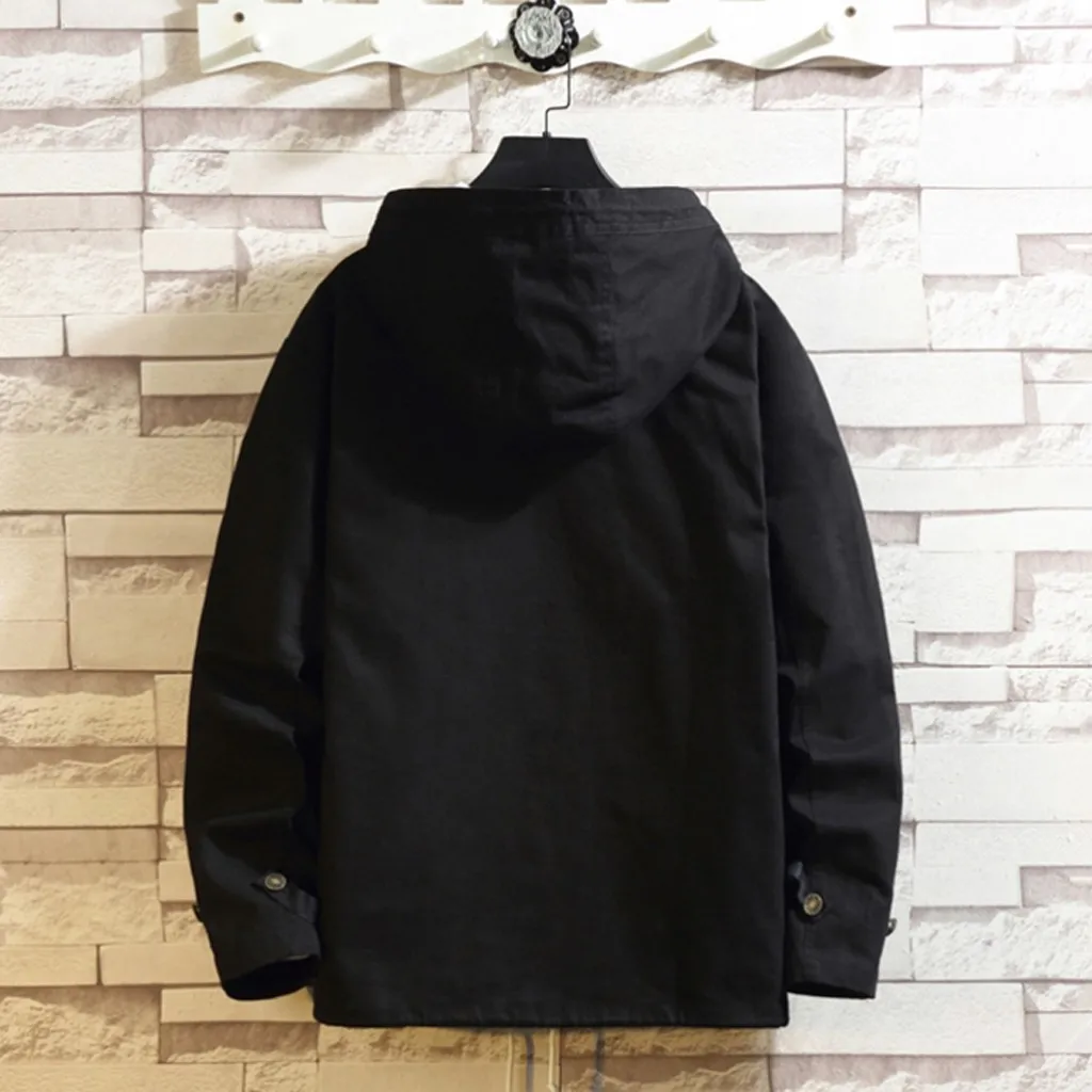 Men's Casual Fashion Frenulum Patchwork Pullover Hoodie Loose Outwear Tops