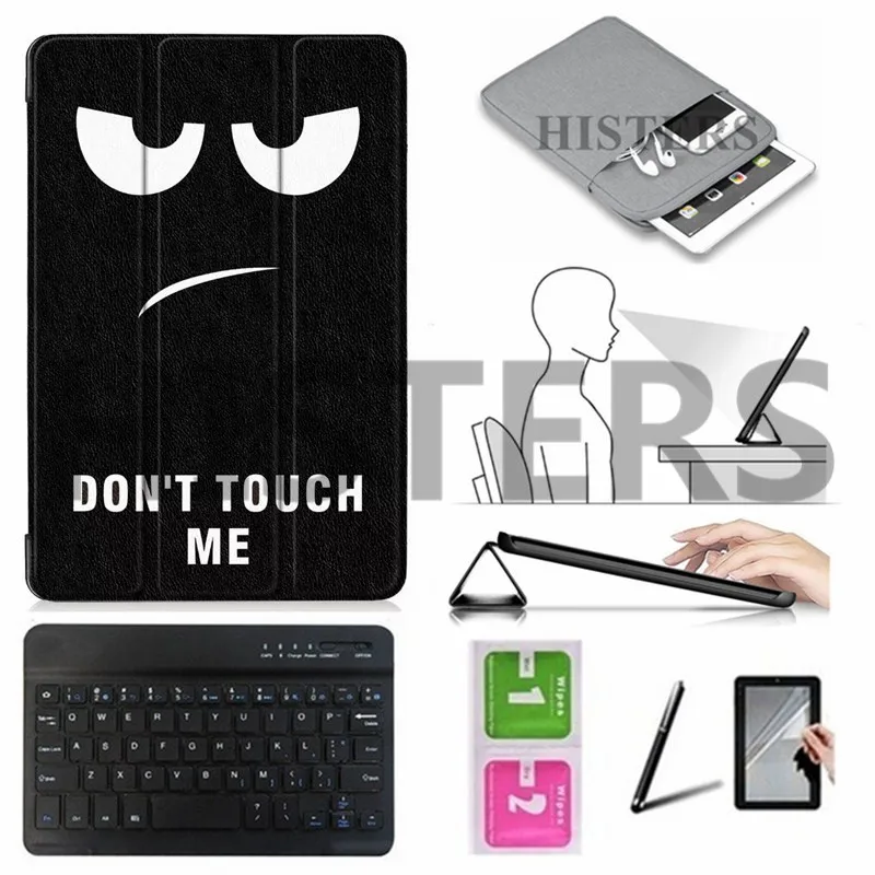 Аксессуары для iPad Mini 4 5 A2133 A2124 A2125 A2126 A1538 A1550 чехол+ Bluetooth клавиатура+ чехол+ пленка+ стилус+ салфетки - Цвет: BBK7-DYJ