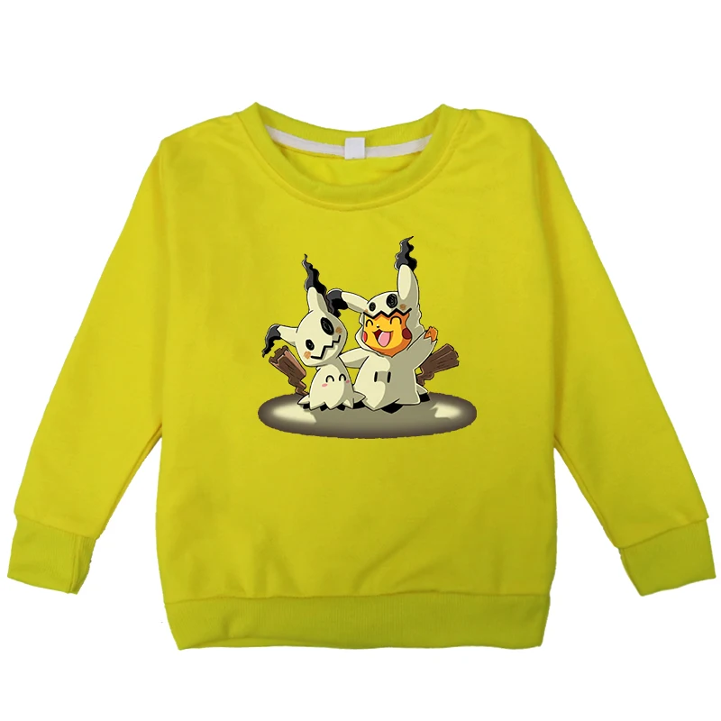 Hoodies 15 С покемонами для девочек и для маленьких мальчиков и девочек одежда с капюшоном Костюмы толстовки детский, для маленьких мальчиков; спортивные костюмы для девочек футболка с капюшоном хлопковая футболка - Цвет: Hoodies 15