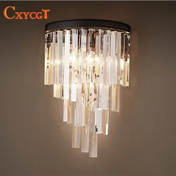 

Modern Art Decor Vintage K9 Crystal pendnat light Wall Sconce Lamp Lighting for Home Hotel Dining Room Decor Lighting fixture