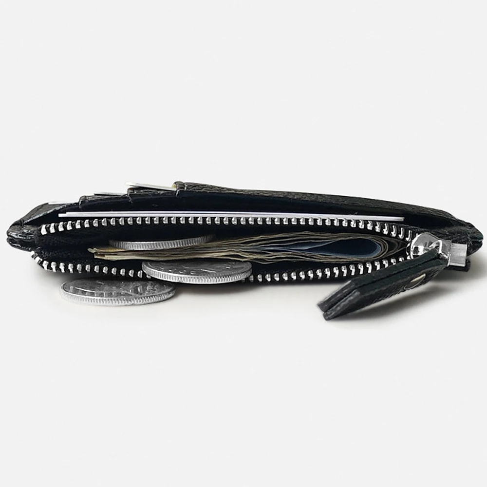 ブラック☆Middle Leather Wallet Amazon.com: Cy trendy Super Slim Genuine Leather Card Wallet