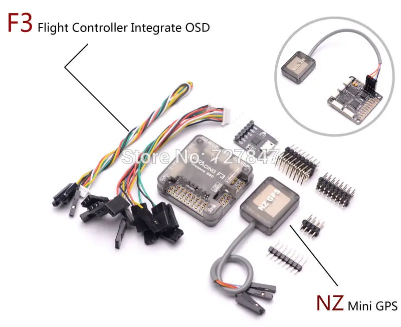 

PRO SP Racing F3 Flight Controller Integrate OSD + Ultra Small 7 Series Mini GPS NZ GPS for Mini 250 210 Quadcopter Drone