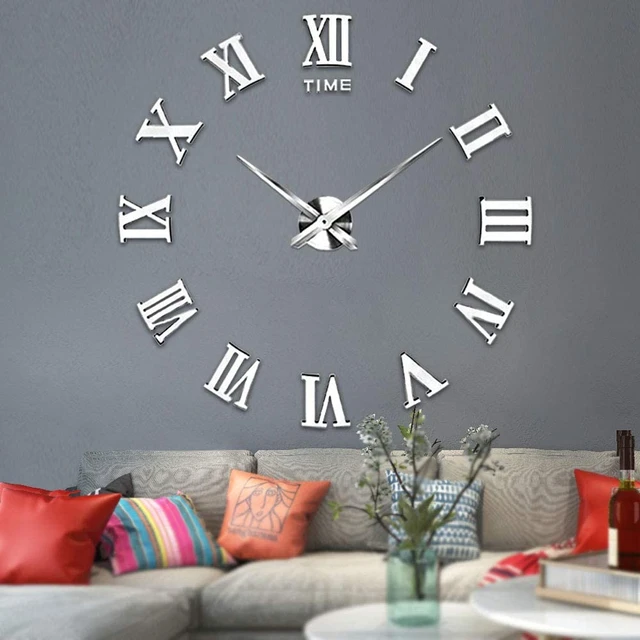 Comprar Reloj de pared de lujo 3D decorativo con espejo, diseño