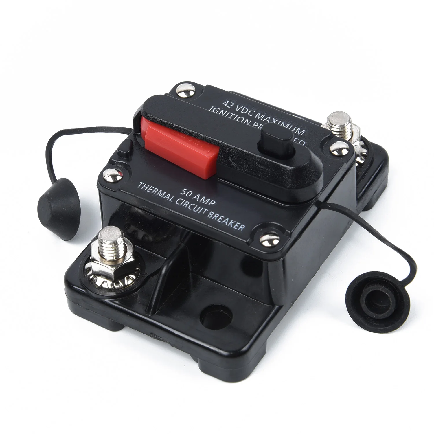 50A AMP Circuit Breaker Dual Battery IP67 Waterproof 12V 24V Fuse Manual Reset