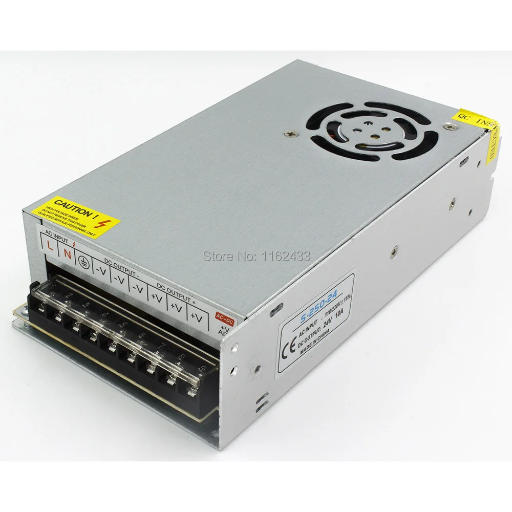 S-250-24 250W 24VDC 10A Одиночная группа импульсный источник питания AC 110 V/220 V к DC 24V