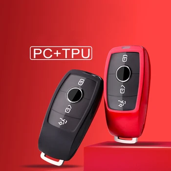 

For Mercedes Benz 2017 E Class W213 2018 S class Accessories Car keychain High quality Full Cover PC+TPU Car Key Case Full Cover