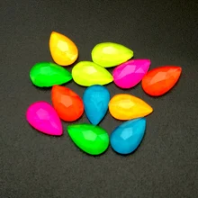 50 шт. флуоресцентные Стразы для ногтей, светящиеся в УФ-светильник, ночная маркиза, капля дождя, 3D украшения для ногтей, аксессуары для ногтей