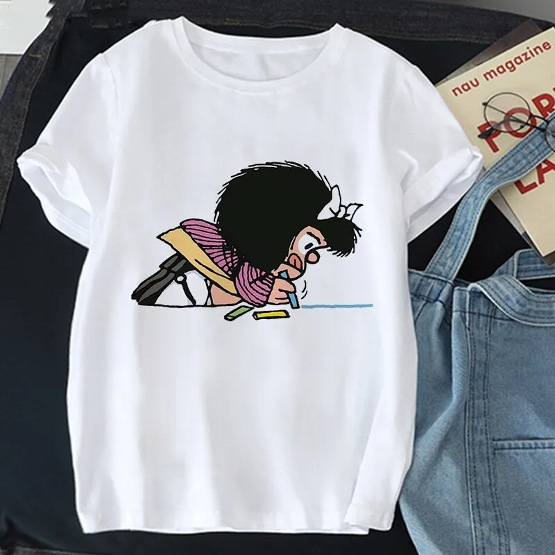 Модные Тоды Mafalda стильная футболка с изображением персонажей видеоигр для женщин