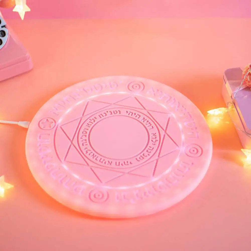 US $29.99 AILEHKUO New Qi Fast Charging Wireless Charger 10W Glowing Magic Array Universal For IPhone Charger Magic Array Wireless Charger