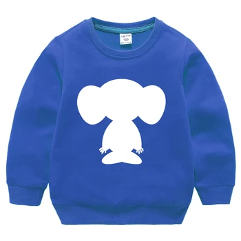 

Blue Sweatshirt Kids Children Boys Girls Toddler Tops Autumn Spring Clothing Clothes Print Mouse Cartoon Long Sleeves 2-8 Years