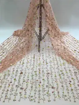 

Super quality 2020latest Luxury African Embroidered lace sequince Lace Fabric for Wedding Long Dresses lace