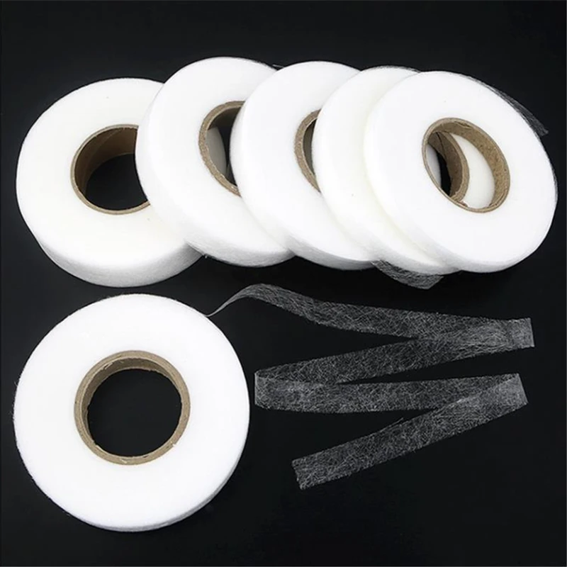 White Fuse Tape Adhesive Hem Interlining Non-woven Patchwork for Cloth Craft White Fuse Tape Adhesive Hem Interlining Non-woven Patchwork for Cloth Craft