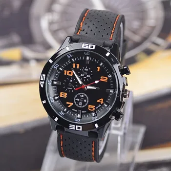 

Mens Watches Luxury Brand Men's Wristwatch Quartz Wrist Sport Watch Men Silica gel Fashion Male Watches Relogio Masculino