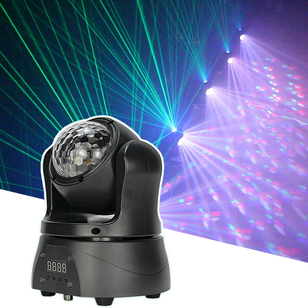 30W DJ DMX512 Stage Moving Head Light LED Disco Effect Light Led Beam Wash 2IN1 Mini Professional Bar Light Party Moving heads