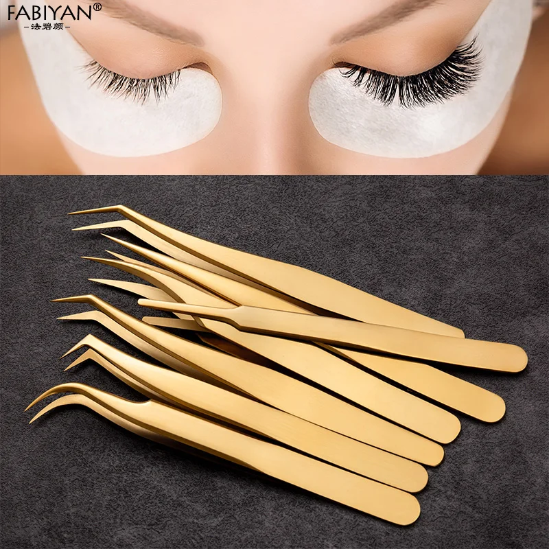 Eyelashes Tweezers Stainless Steel For Lashes Extension Makeup Tools Nail Art Accessories Rhinestone Picker Tools 4