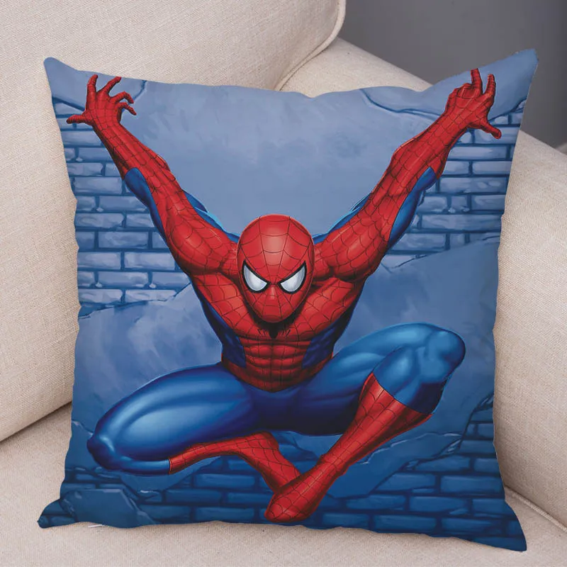 16 Чехол для подушки с героями мультфильма Marvel, Мстители, Человек-паук, американский аниме, Человек-паук, наволочка для дивана, декоративная наволочка, чехол - Цвет: 16