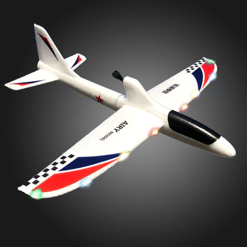 

Glider Kids Educational Toy RC Gift For Children Capacitor Airplane Model Electric Launch With Light Hand Throwing DIY Foam