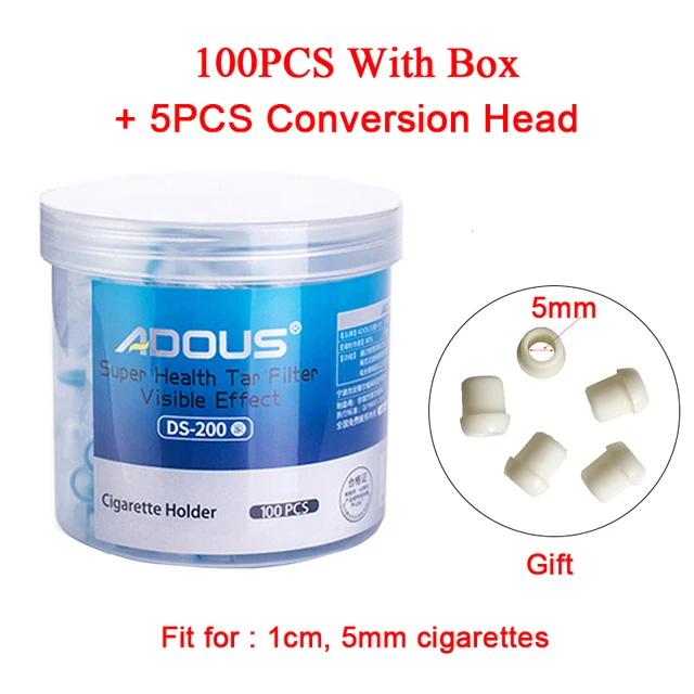 100pcs Healthy Disposable Smoking Filter Pipe Tobacco Cigarettes Reduce