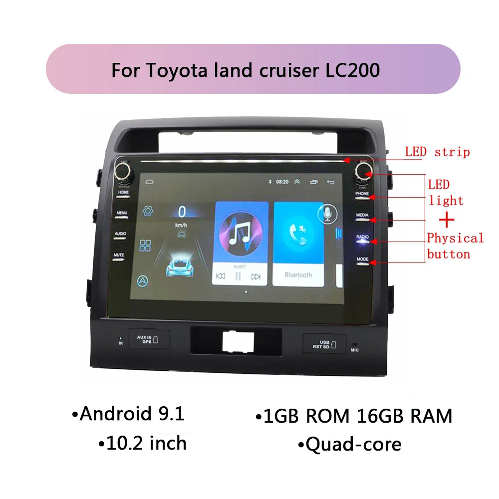 

For Toyota land cruiser LC200 Car DVD Player GPS navigation Headunit Radio Stereo