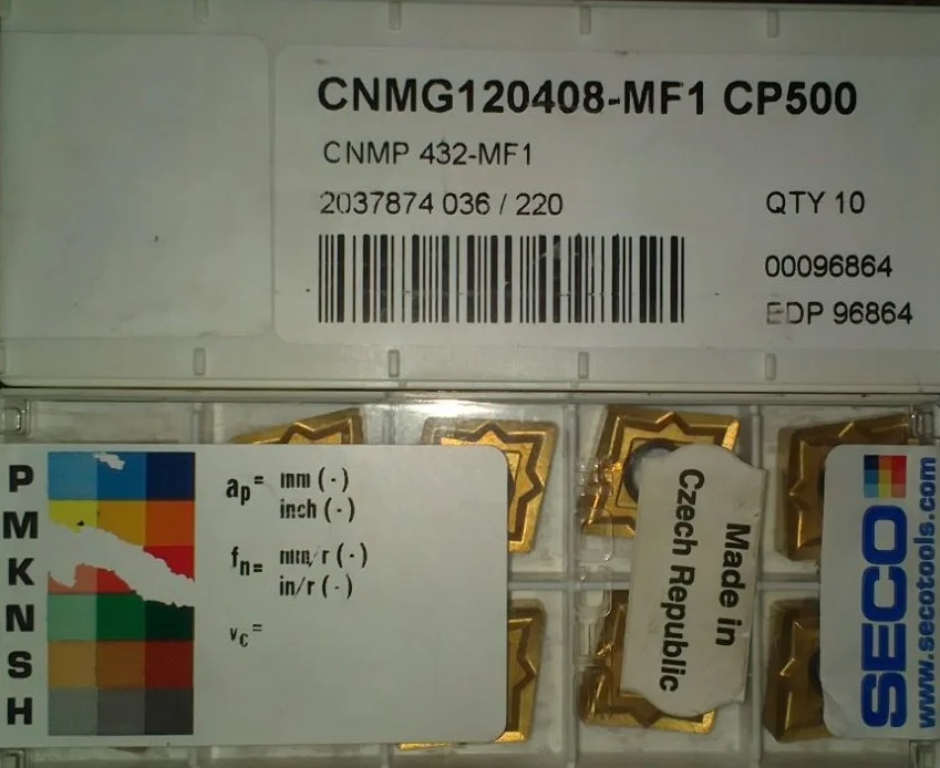 10 шт. вставки карбида CNMG120408-MF1 CP500