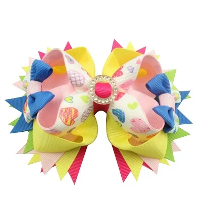 Adogirl, 10 шт., Sequine Love Heart, многослойные банты для волос для девочек, женские подарки для Валентинки ручной работы, изысканные аксессуары для волос - Цвет: style 9
