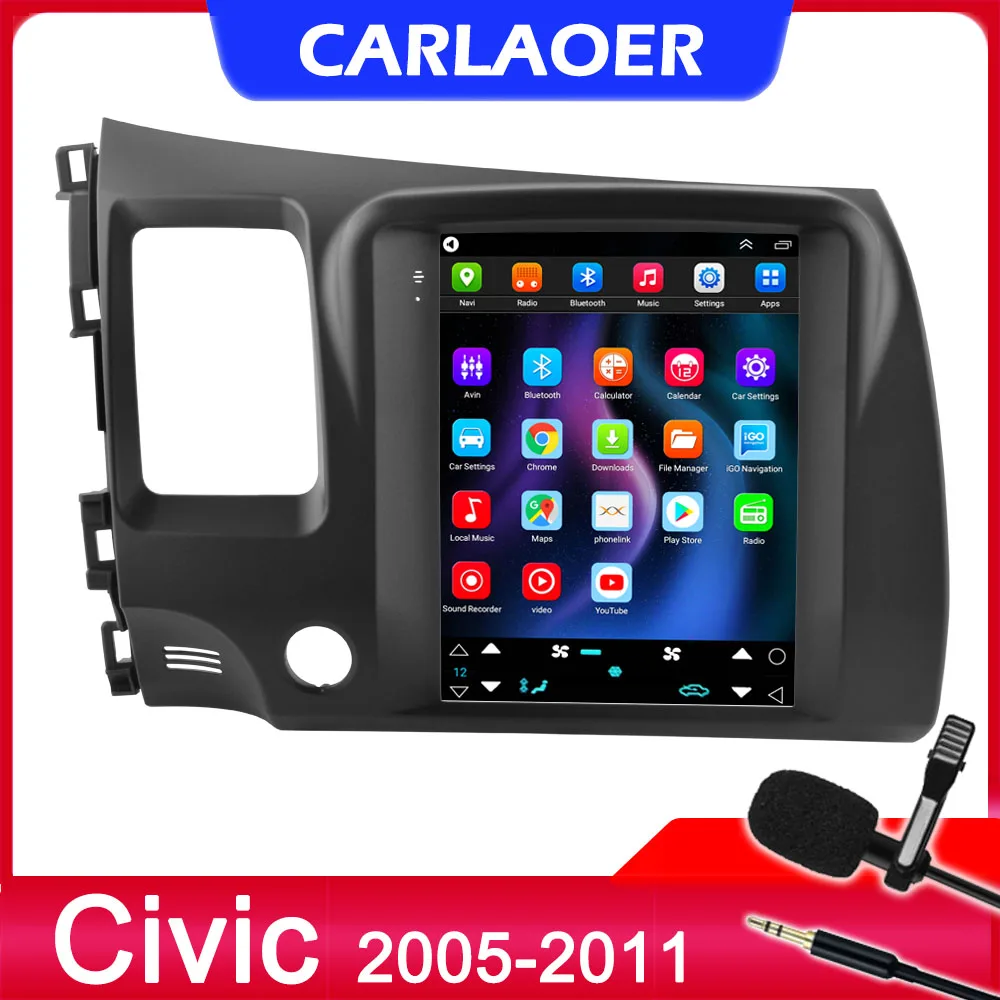 Автомагнитола мультимедийный плеер для Honda Civic 8 2005-2011 CarPlay DSP IPS 4G Core 64G Andorid Auto GPS 2 Din
