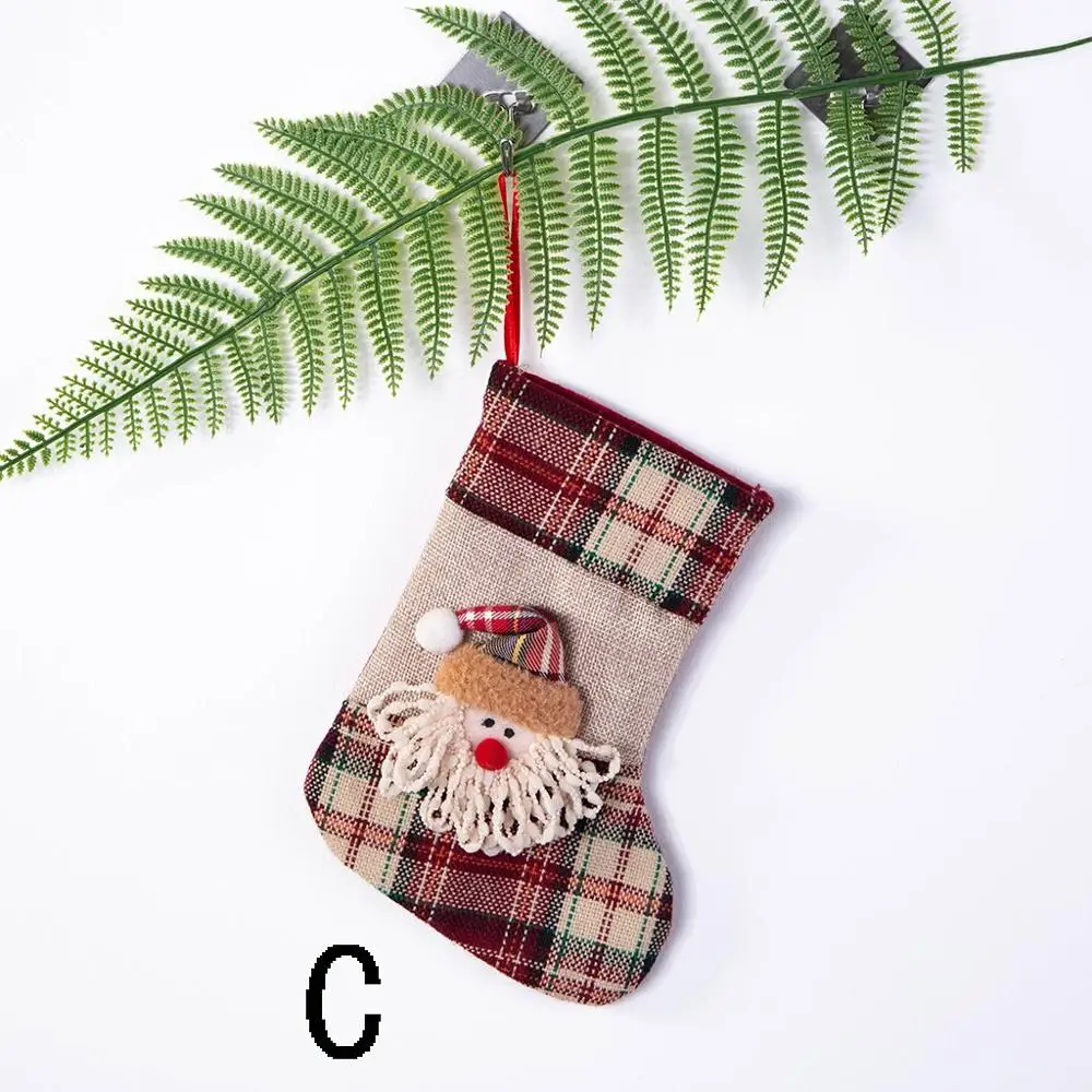 Christmas Stockings Рождественские чулки мини-носки Санта карамельный Подарочный мешок рождественские подарки adventskalender sac noel bolsa navidad kerstsok@ 25 - Цвет: Christmas Stockings