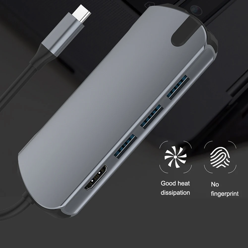 8 в 1 концентратор USB C type C для мульти USB 3,0 концентратор USB-C 3,0 сплиттер 3 порта USB концентратор HDMI адаптер док-станция для huawei P30/P20 MacBook Pro