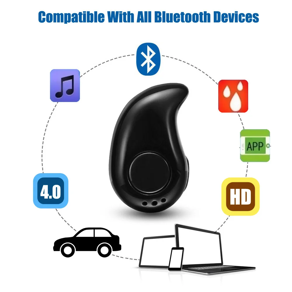 Беспроводные наушники, Bluetooth наушники, спортивные наушники с микрофоном, свободные руки, супер мини невидимые наушники для всех смартфонов