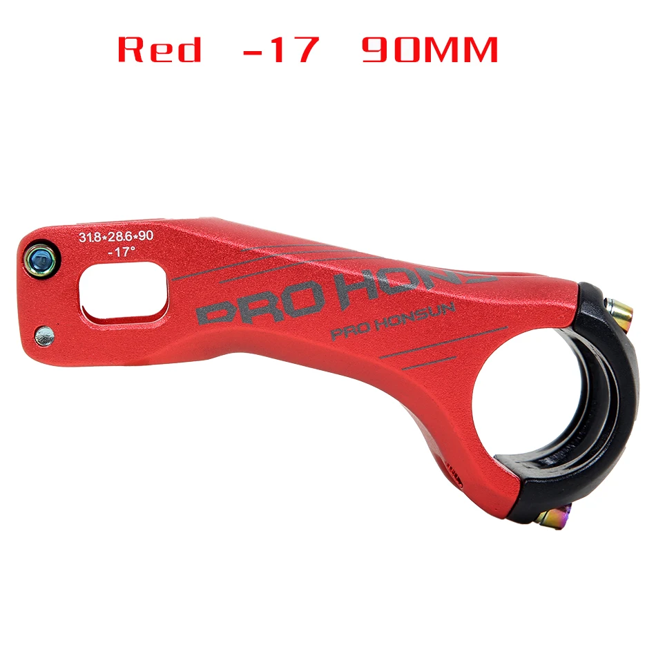 red and 90MM HONSUN CNC fahrrad vorbau rennrad руля горного велосипеда mtb 20 град 28,6*31,8 мм* 90/70 мм radfahren fahrrad teile - Цвет: red and 90MM