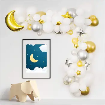 

DIY Balloon Garland Set 100pcs Balloons Decorating Strip Glue Dots Tying Tool Gender Reveal Mother to Be Baby Shower Party Decor