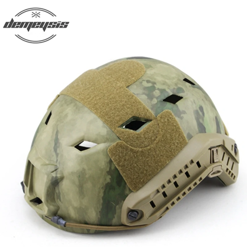 a-tacs fg Открытый Тактические БЫСТРО Шлем BJ военный CS Airsoft Пейнтбол шлем безопасности для защиты головы армии Охота армейские мотоциклетные шлемы - Цвет: a-tacs fg