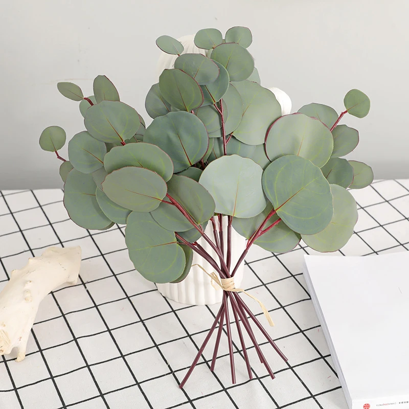 Для дома комнаты офиса Декор Искусственный эвкалипт поддельные растения букет