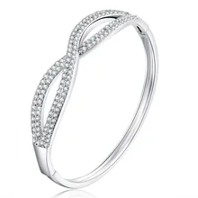 TB027 лук циркон браслет Мода Европа и Америка Женский браслет микро инкрустация скелет