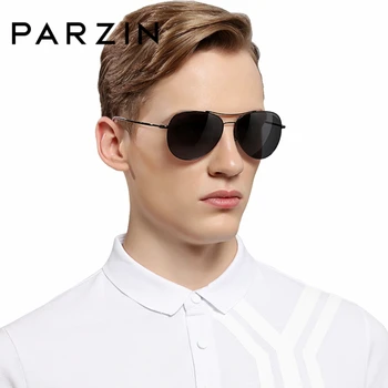 

PARZIN Brand Frame Sunglasses Men Polarized High Quality Alloy Multi-layer Coating Polarizing Sun Glasses For Driving 8165