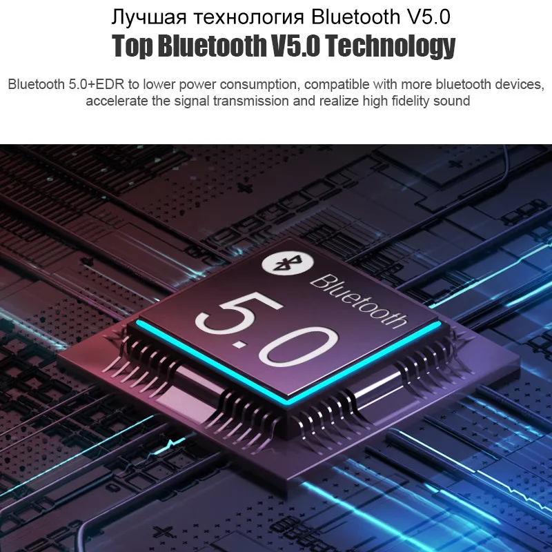 JRQITO Bluetooth 5 0 наушники беспроводные 9D стерео мини спортивные водонепроницаемые