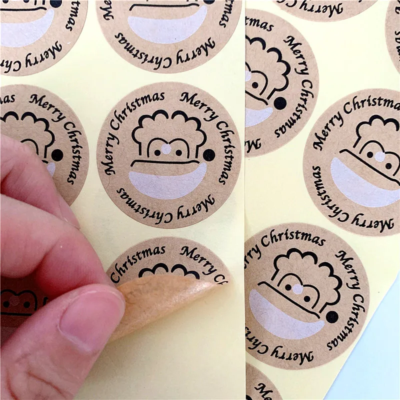 100 шт/партия Kawaii круглый Счастливого Рождества Санта Клаус DIY Многофункциональный крафт стикер канцелярские товары ручной работы стикер, этикетка для подарков