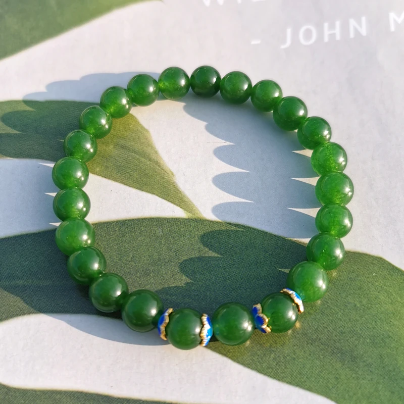 Jadery, классический натуральный зеленый нефрит, очаровательные каменные бусины, браслеты для женщин, вечерние, серебряные, 925 ювелирные изделия,, pulseiras bijoux - Цвет камня: Style B