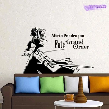 

Saber Wall Stickers Fate/stay Night FGO Vinyl Wall Decal Decor Home Decorative Decoration Anime Car Sticker